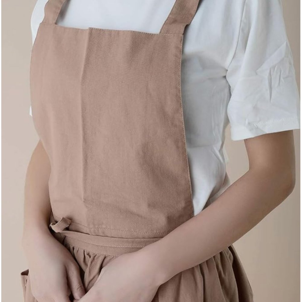 Linen Cotton blend apron pinafore